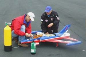Mark about to break the 300mph record with a gas turbine jet