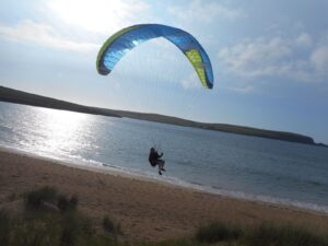 Mark having fun on the beach in Cornwall