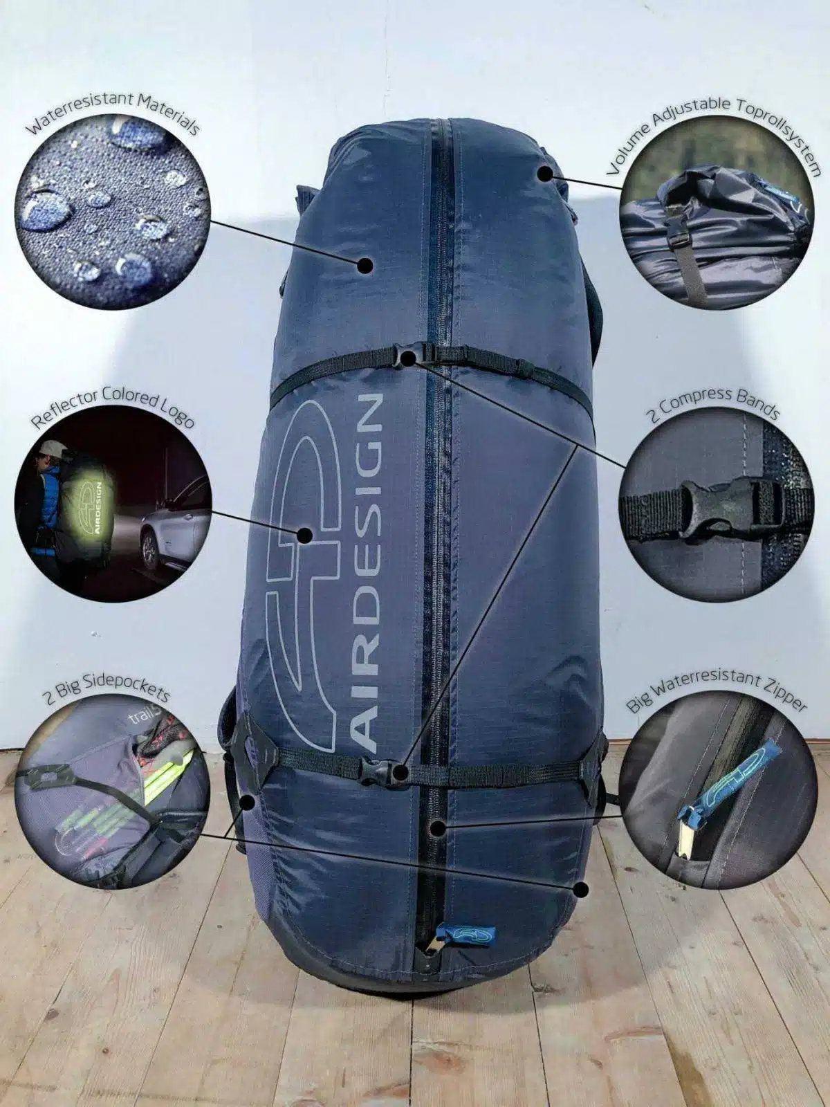 Airdesign Hike and Fly Trail Rucksack 55L - 70L